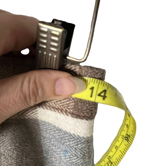 Vintage 60s Brown Grey Check Plaid Wool Blend Knee Length A Line Skirt Medium - Picture 3 of 7